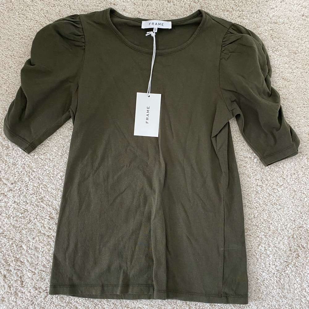 New Frame Clothing ruched sleeve Top XS